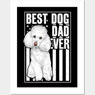 Best Dog Dad Ever White Poodle Posters and Art